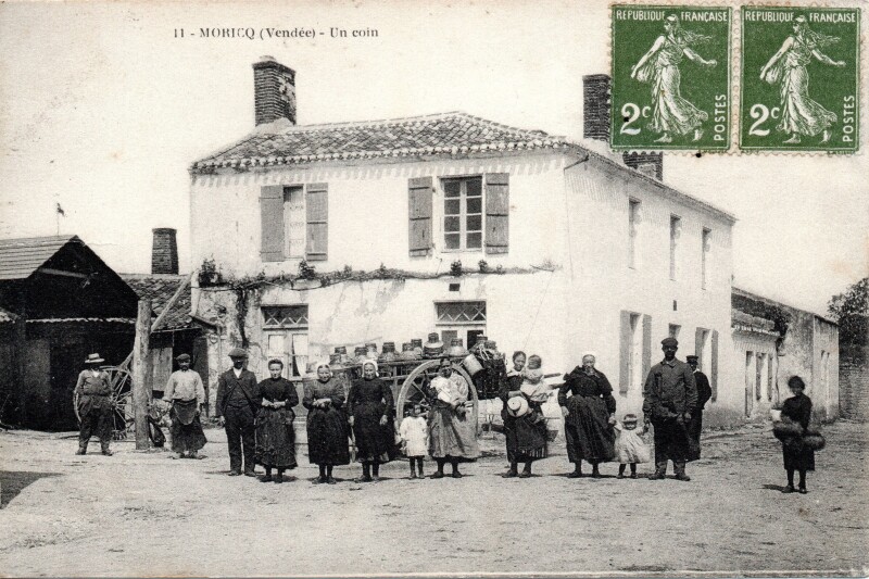 Carte postale ancienne Moricq - Un coin à Angles