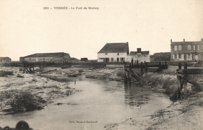 Carte postale ancienne Le Port de Moricq à Angles