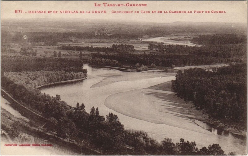 Carte postale ancienne Moissac et Saint-Nicolas de la Grave France à Moissac