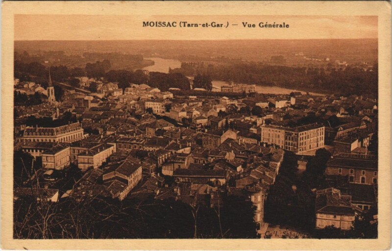 Carte postale ancienne Moissac vue generale France à Moissac