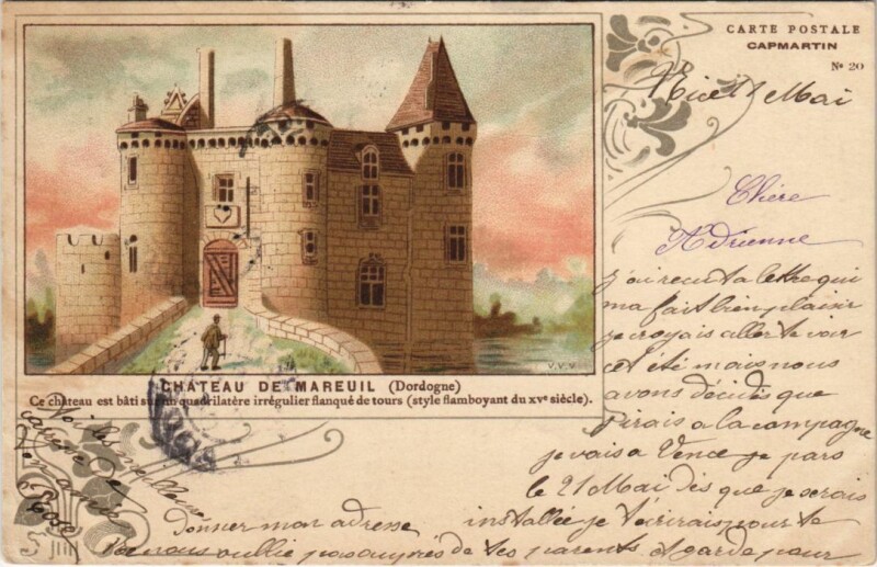 Carte postale ancienne Chateau de Mareuil