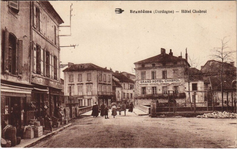 Carte postale ancienne Brantome - Hotel Chabrol