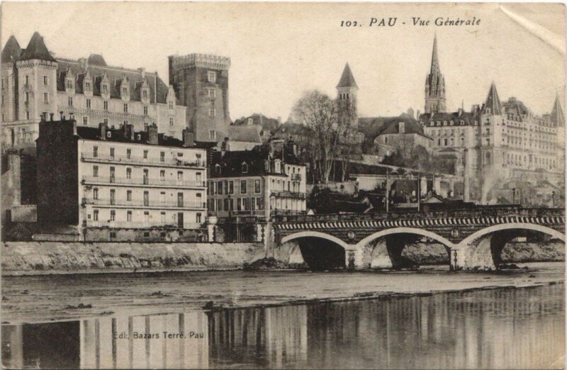 Carte postale ancienne Pau - Vue générale à Pau