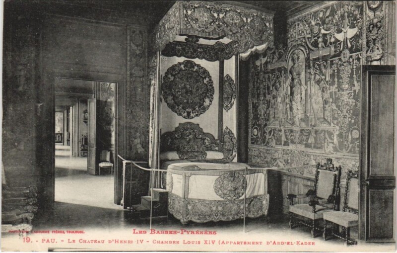 Carte postale ancienne Pau - Le Chateau Henri Iv - Chambre Louis Xiv à Pau