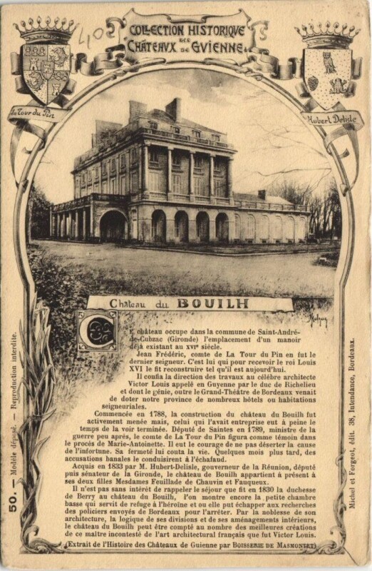 Carte postale ancienne Chateau de Bouilh