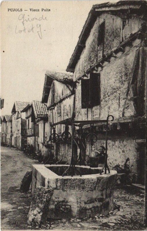 Carte postale ancienne Pujols-Vieux Puits à Pujols