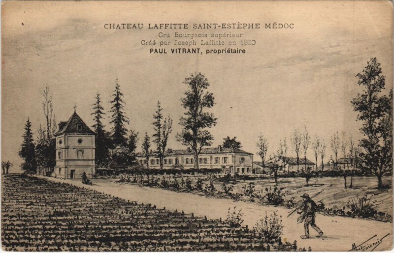 Carte postale ancienne Saint-Estephe Médoc-Chateau Laffitte