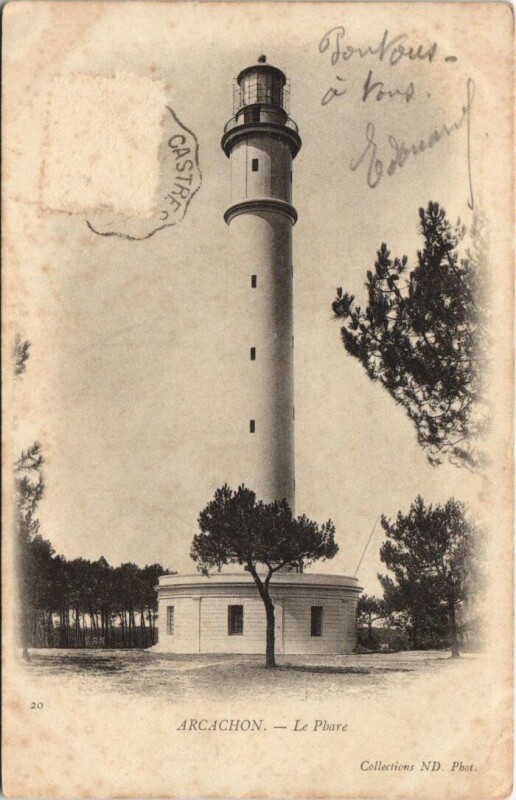 Carte postale ancienne Arcachon-La Phare à Arcachon