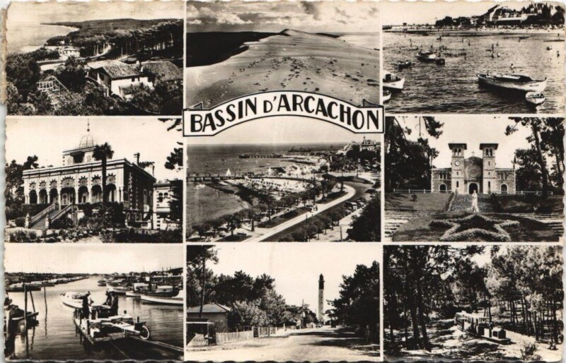 Carte postale ancienne Bassin d'Arcachon à Arcachon