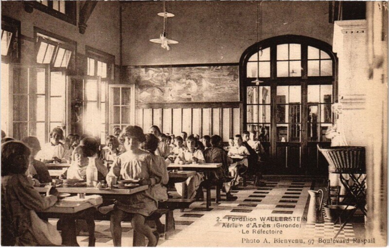 Carte postale ancienne Fondation Wallerstein Aérium d'Ares Le Réfectoire