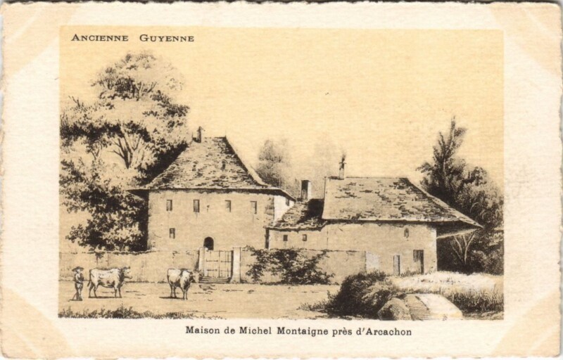Carte postale ancienne Arcachon-Maison de Michel Montaigne pres d'Arcachon à Arcachon