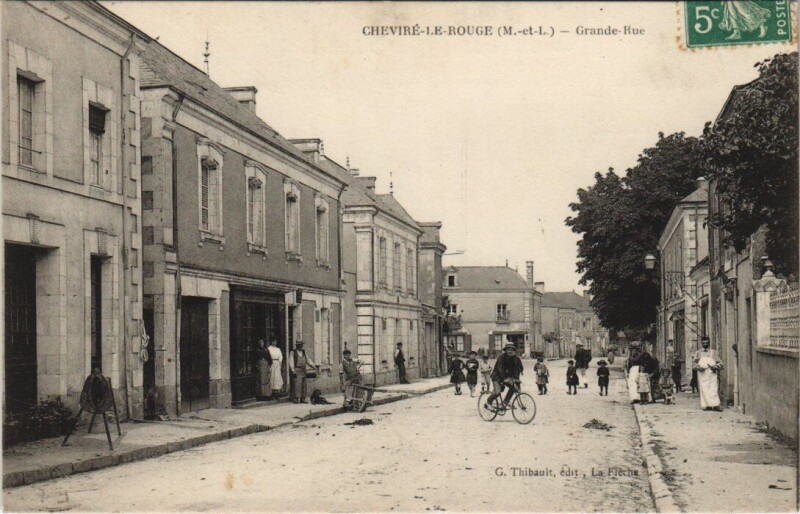 Carte postale ancienne Chevire-le-Rouge - Grande Rue