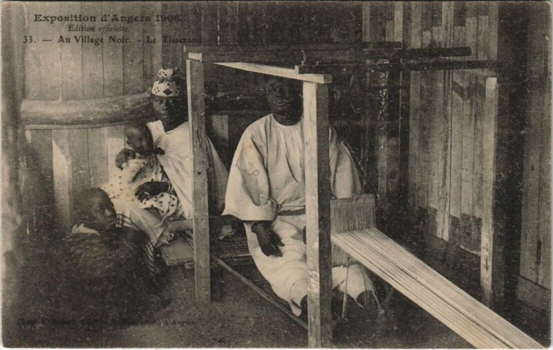 Carte postale ancienne Exposition d'Angers 1906 - Au Village Noir à Angers