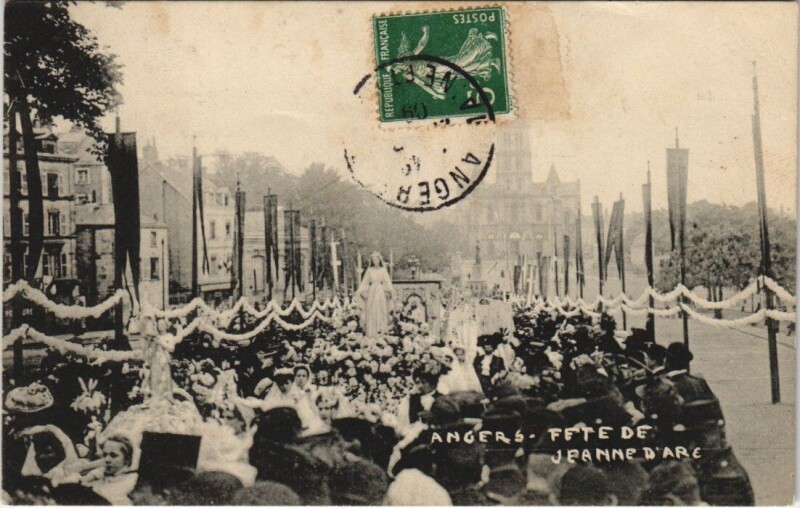 Carte postale ancienne Angers - Fete de Jeanne d'Arc à Angers