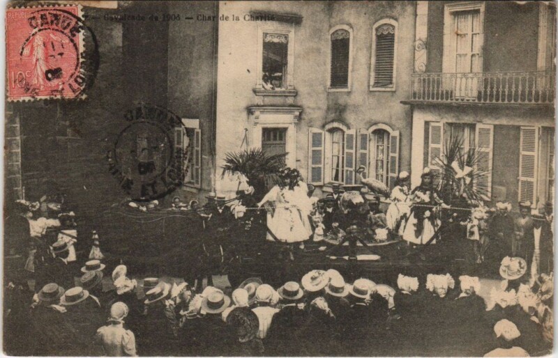 Carte postale ancienne Cavalcade de 1906 - Char de vla Charite