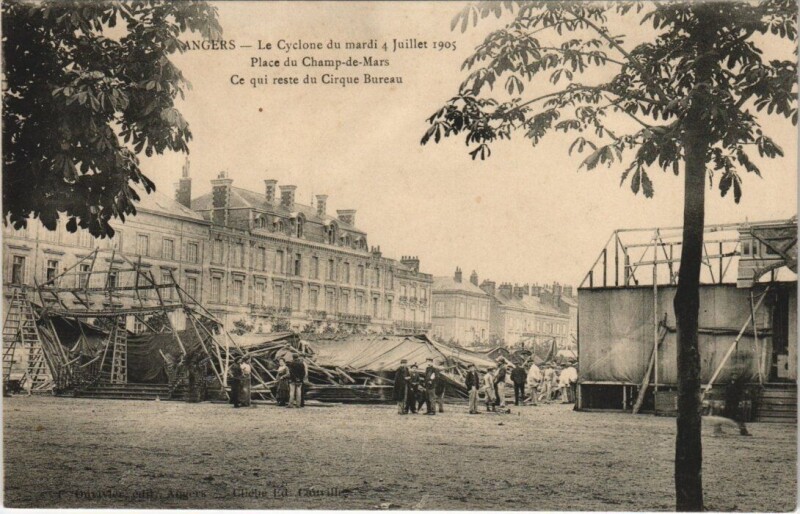 Carte postale ancienne Angers - Le Cyclone du mardi 4 Juillet 1905 à Angers