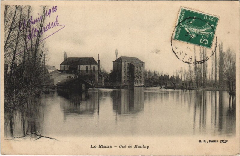 Carte postale ancienne Le Mans Gué de Maulny au Mans