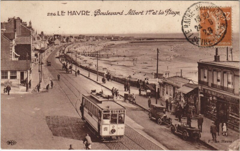 Carte postale ancienne Le Havre Boulevard Albert au Havre