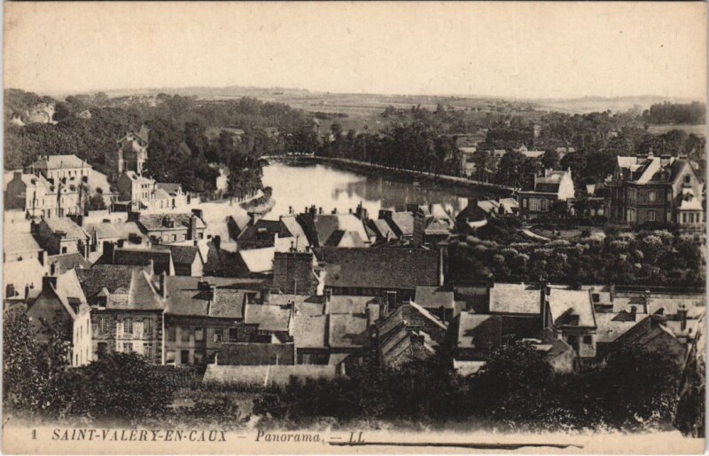 Carte postale ancienne Saint-Valerie-en-Caux - Panorama