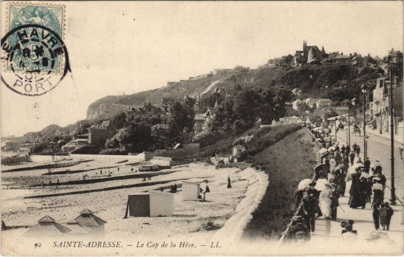 Carte postale ancienne Sainte-Adresse - Le Cap de la Heve à Sainte-Adresse