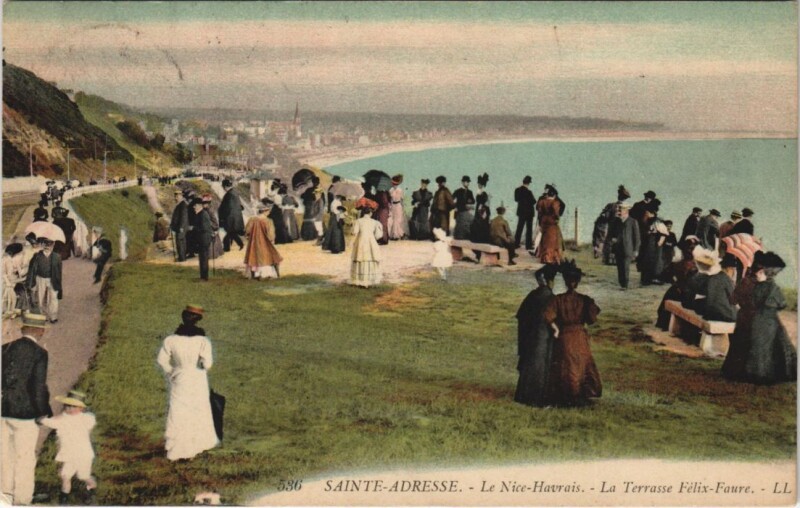 Carte postale ancienne Sainte-Adresse - Le Nice-Havrais La Terrasse Felix Faure à Sainte-Adresse