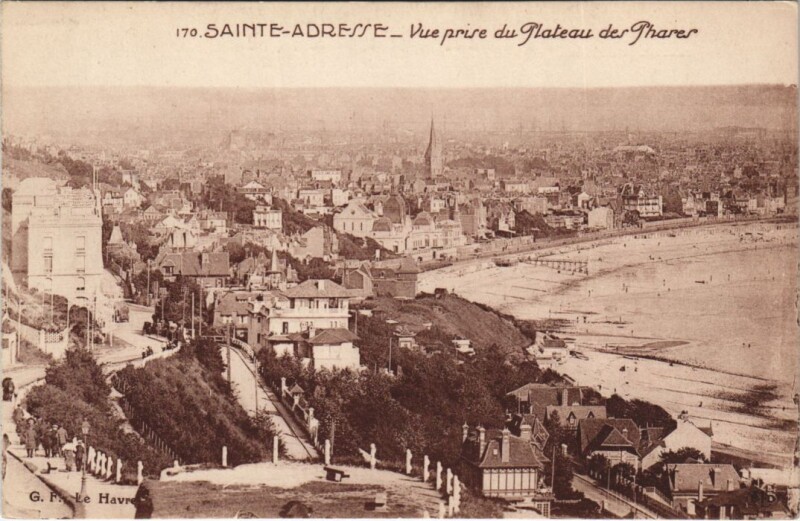 Carte postale ancienne Sainte-Adresse - Vue prise du Plateau des Phares à Sainte-Adresse