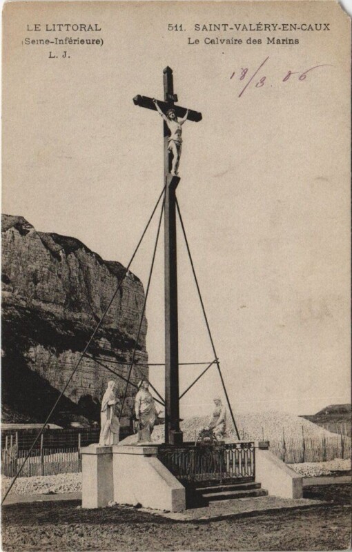 Carte postale ancienne Saint-Valerie-en-Caux - Le Calvaire des Marine
