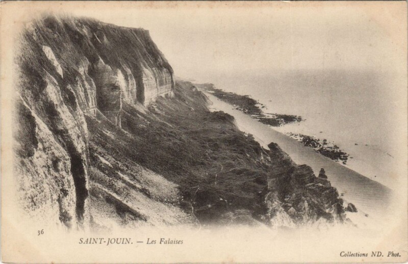 Carte postale ancienne Saint-Jouin - Les Falaises