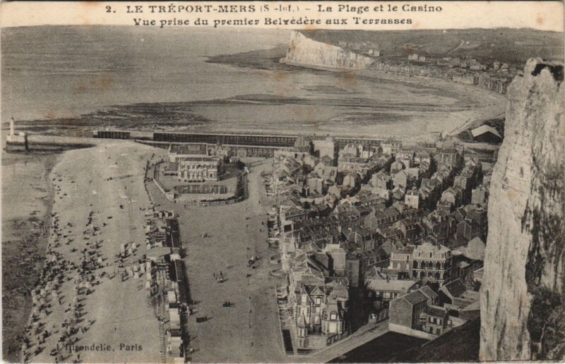 Carte postale ancienne Treport La Plage et le Casino