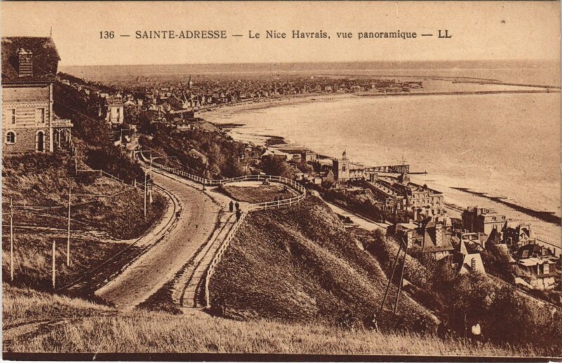 Carte postale ancienne Sainte-Adresse - Le Nice-Havrais vue panoramique à Sainte-Adresse