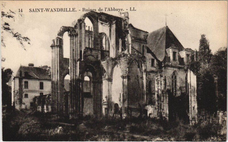 Carte postale ancienne Saint-Wandrille - Ruines de L'Abbaye