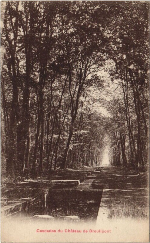 Carte postale ancienne Cascades du Chateau de Breulipont