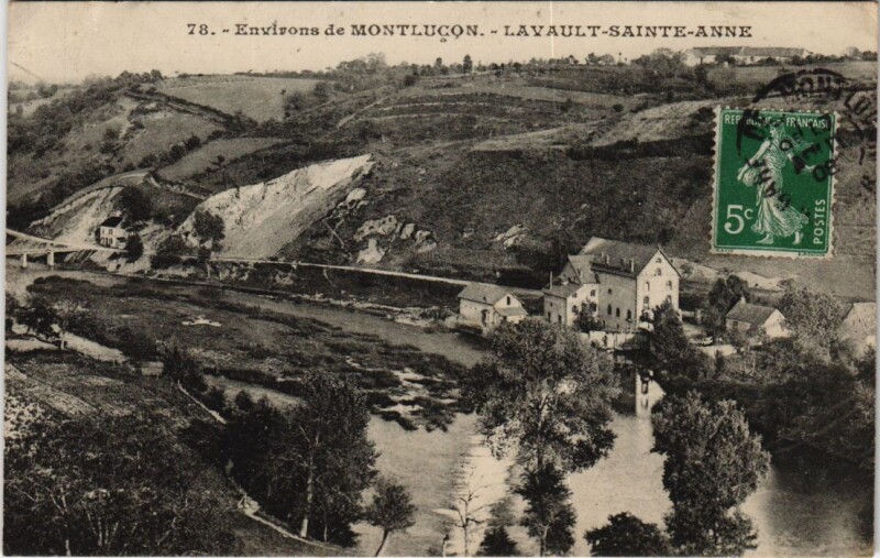 Carte postale ancienne Env.de Montlucon Lavault Sainte-Anne France