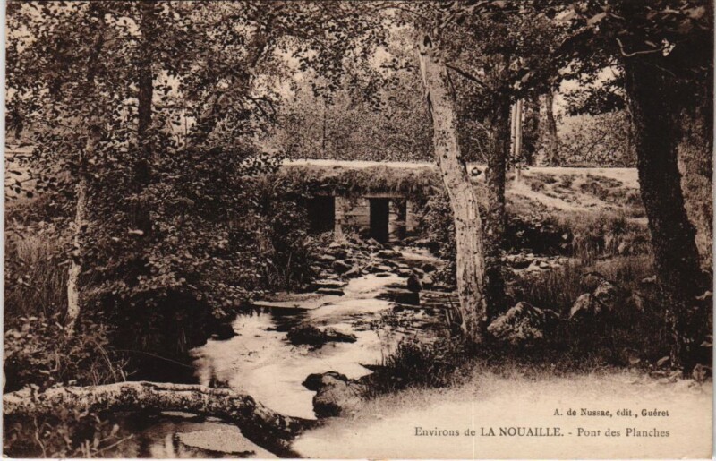 Carte postale ancienne Env.de La Nouaille Pont des Planches France à La Nouaille