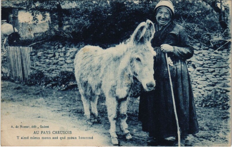 Carte postale ancienne Au pays Creusois France
