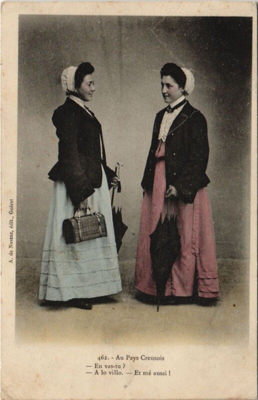 Carte postale ancienne Au pays Creusois France