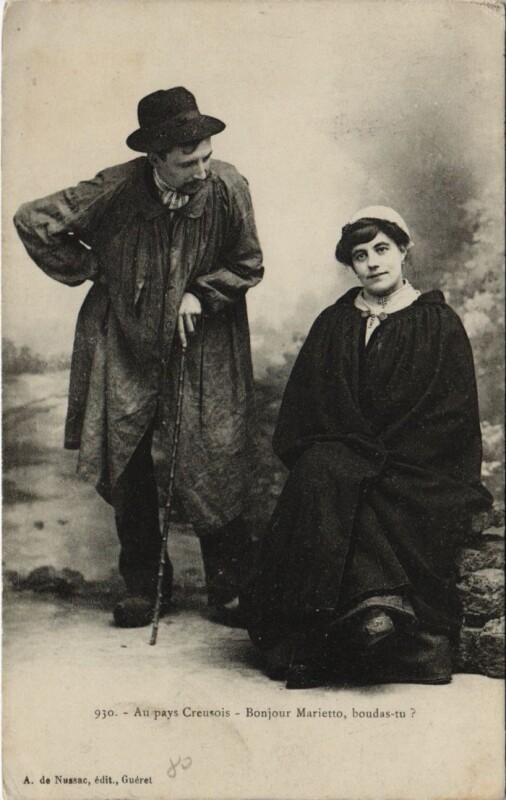 Carte postale ancienne Au pays Creusois France