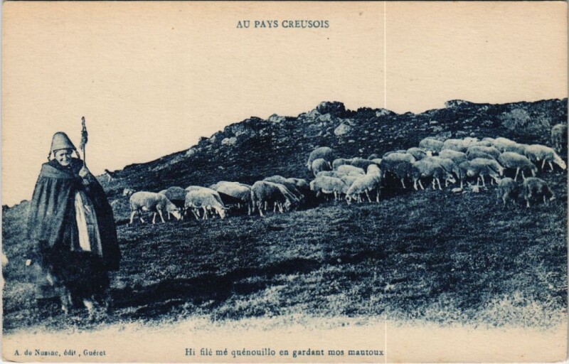Carte postale ancienne Au pays Creusois France