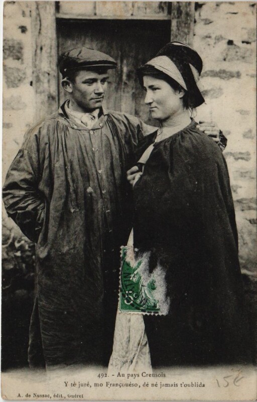 Carte postale ancienne Au pays Creusois France