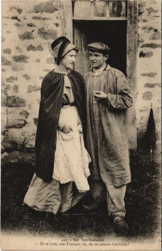 Carte postale ancienne Au pays Creusois France