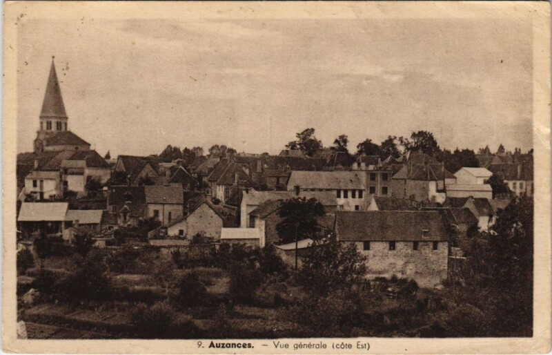 Carte postale ancienne Auzances Vue Generale France à Auzances