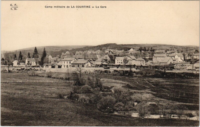 Carte postale ancienne La Courtine La Gare France à La Courtine