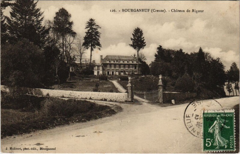 Carte postale ancienne Bourganeuf Chateau de Rigour France à Bourganeuf