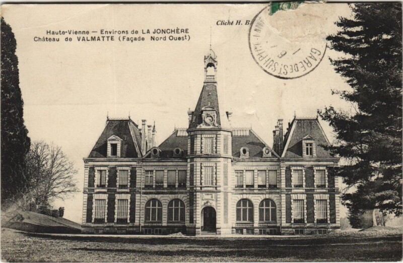Carte postale ancienne Env. de La Jonchere Chateau de Valmatte