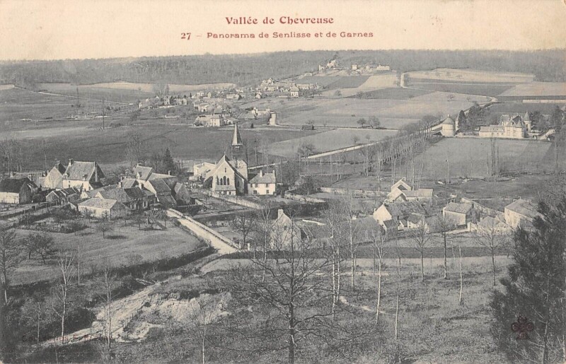 Carte postale ancienne Vallee Chevreuse - Panorama De Senlisse Et De Garnes à Chevreuse