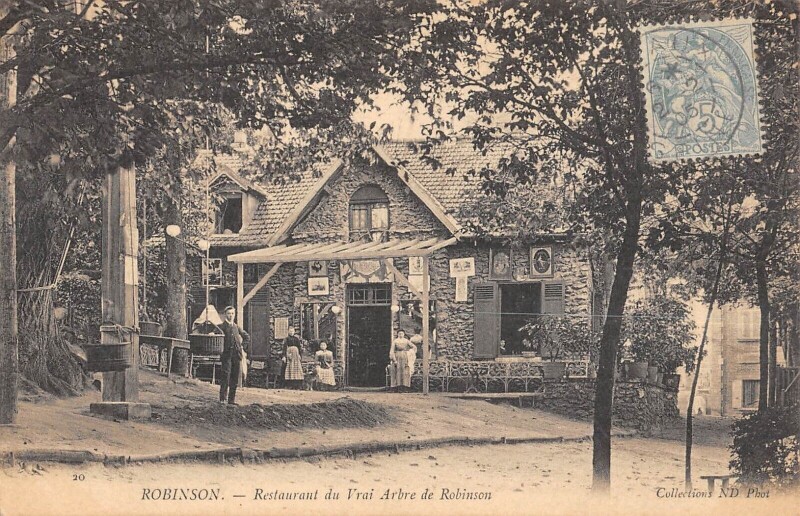Carte postale ancienne Robinson - Restaurant Du Vrai Arbre De Robinson