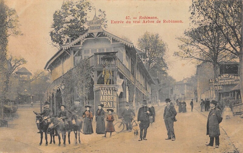 Carte postale ancienne Robinson - Entree Du Vrai Arbre De Robinson