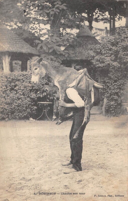Carte postale ancienne Robinson - Chacun Son Tour