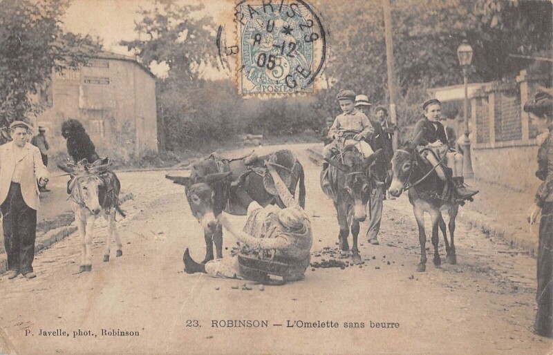 Carte postale ancienne Robinson - L'omelette Sans Beurre