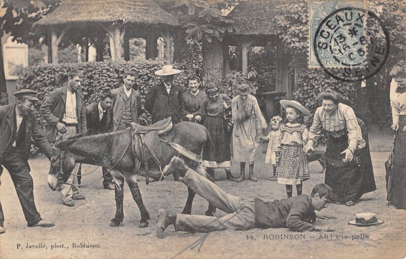 Carte postale ancienne Robinson - Ah ! C'Te Pelle